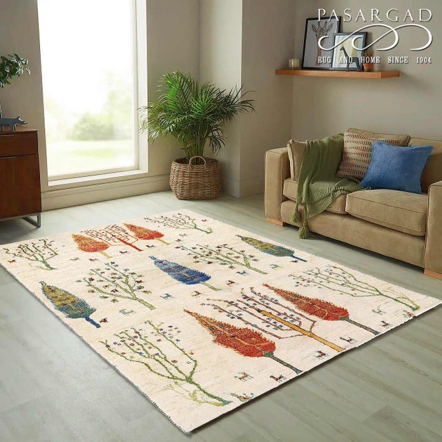 2020s Pasargad DC Fine Hand Knotted Persian Gabbeh Rug For Sale - Image 5 of 5