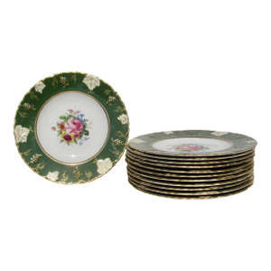 Royal Crown Derby Vine Dinner Plate Service - Set of 12