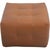 New ottoan of foam, upholstered in cognac anilin leather. Height: 40 / Width: 65 / Depth: 65 Cm.