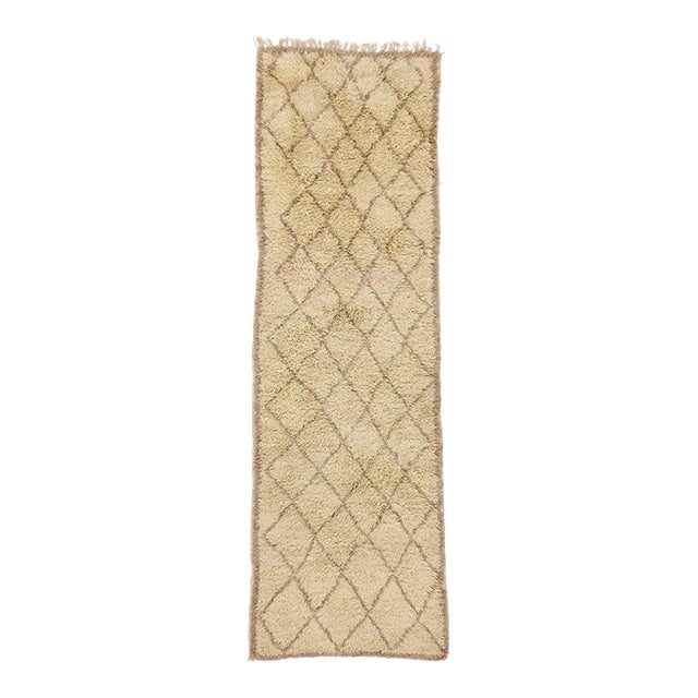 Vintage Berber Moroccan Rug - 03'02 X 10'04 For Sale