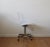 Modern 1960s Chj Hill Manufacturing Four Spoke Castor Base Lucite White Padded Faux Leather Swivel Seat Desk Chair For Sale - Image 3 of 11
