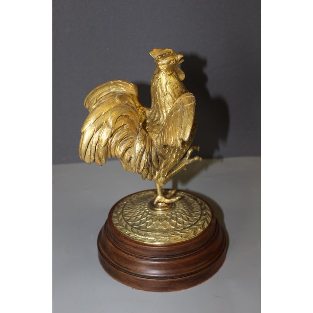 Sculpture Representing a Rooster in Gilded Bronze, Late 19th Century For Sale - Image 11 of 15