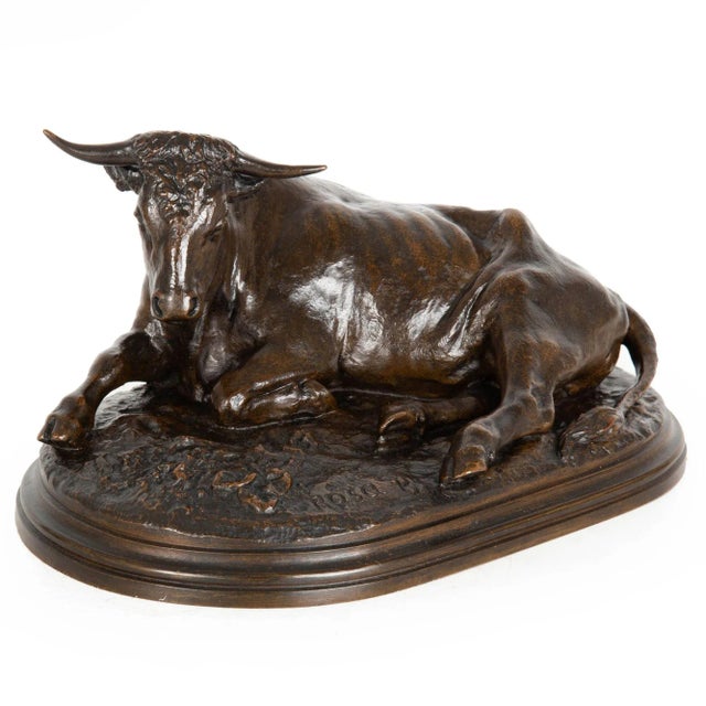 ROSA BONHEUR French, 1822-1899 "Boeuf Couché" (Resting Bull) Patinated bronze | Signed "Rosa B" | conceived 1846, a...