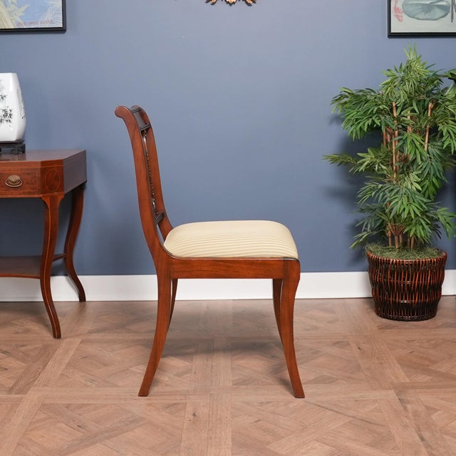 Brown Harp Back Chairs- Set of 10 For Sale - Image 8 of 14