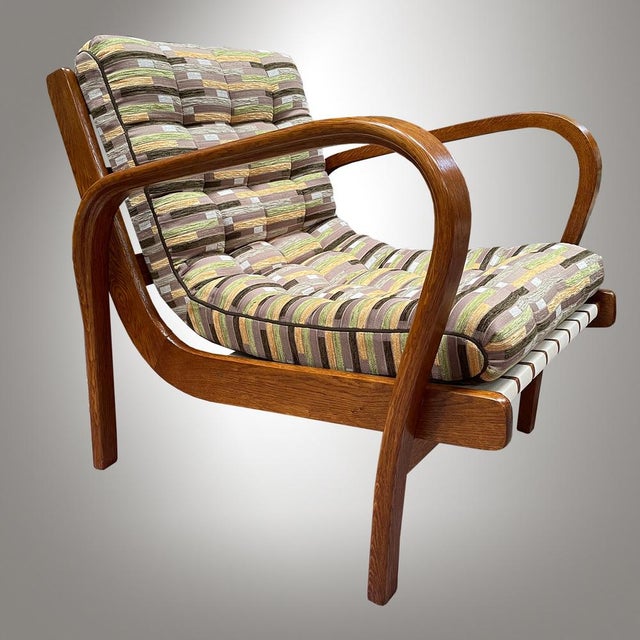 Mid-Century Modern Set of Armchairs by Kropáček and Koželka for Interior Prague, 1950s For Sale - Image 3 of 10