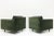 Mid-Century Modern Lounge Chairs Harvey Probber Style in Forest Green Mohair For Sale - Image 3 of 8