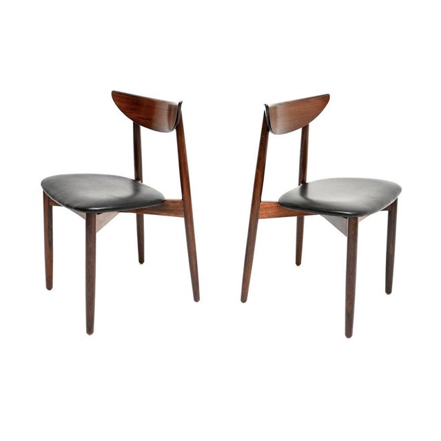 Mid-Century Modern Vintage Danish Dining Chairs by Harry Ostergaard for Randers, 1960, Set of 2 For Sale - Image 3 of 11