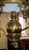 Late 19th Century Late 19th Century Brass Kerosene Oil Chandelier With Blue Shade For Sale - Image 5 of 12