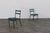 Pair of Jacques Adnet Distressed Green Leather & Black Metal Dining Chairs, France 1950s For Sale - Image 12 of 18