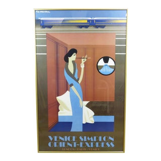 1981 Pierre Fix-Masseau "Orient Express" Poster Print For Sale