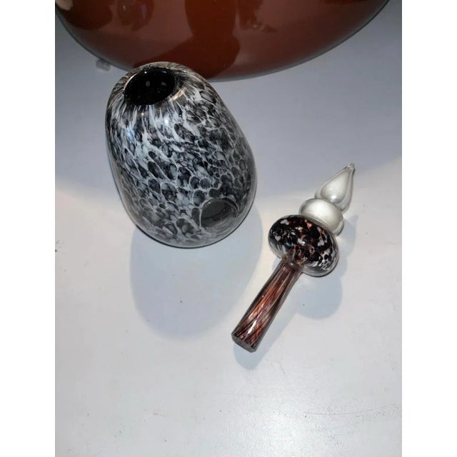 1980s 1980s Handblown Decorative Glass Bottle Glass Stopper For Sale - Image 5 of 7