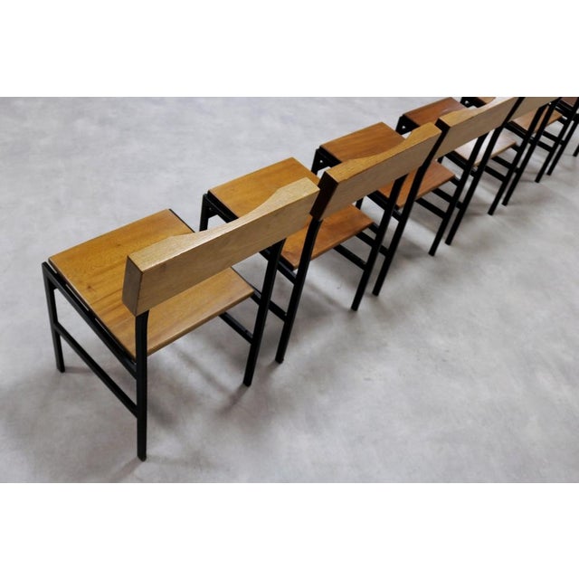 Wood Vintage Industrial Dining Chair, 1960s For Sale - Image 7 of 10