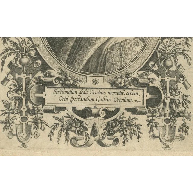 16th Century Philippe Galle, Portrait of Abraham Ortelius, 1579, Print For Sale - Image 5 of 8