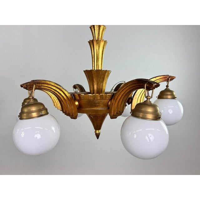 1920s Large Art Deco Chandeliers in the style of Dagobert Peche, 1920s For Sale - Image 5 of 15