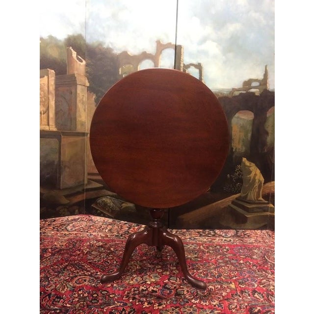 Vintage Tilt Top Table, Mahogany Accent Table For Sale - Image 4 of 12