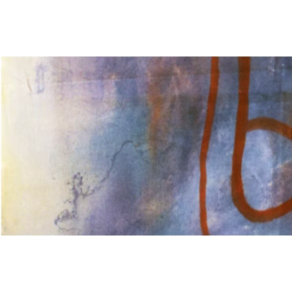 "Swing" 2010. Oil on Canvas by Joe Ginsberg. Predominantly Cerulean Blue, Violet & Cream Field With Red Highlights. For Sale In New York - Image 6 of 7