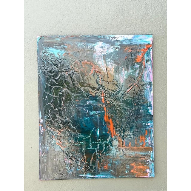 Early 21st Century Vintage Abstract Expressionist Painting on Canvas For Sale - Image 5 of 12