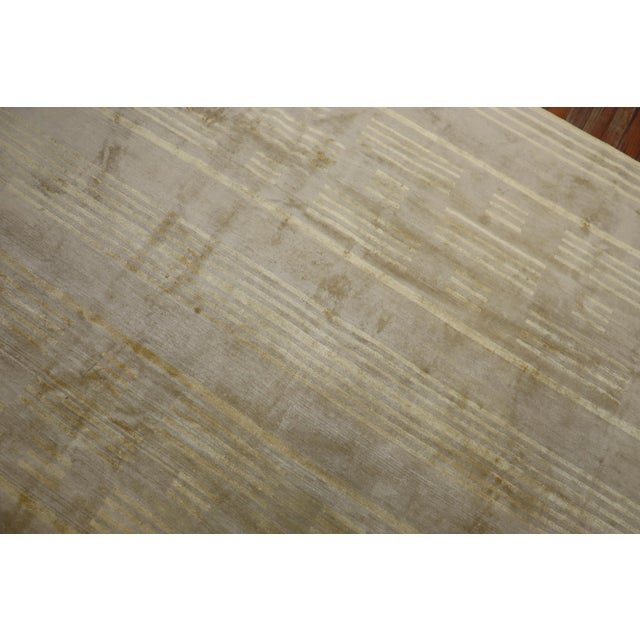 Late 19th Century Oversize Wool Silk Modern Tibetan Rug - 9'9" x 14'10" For Sale - Image 5 of 13