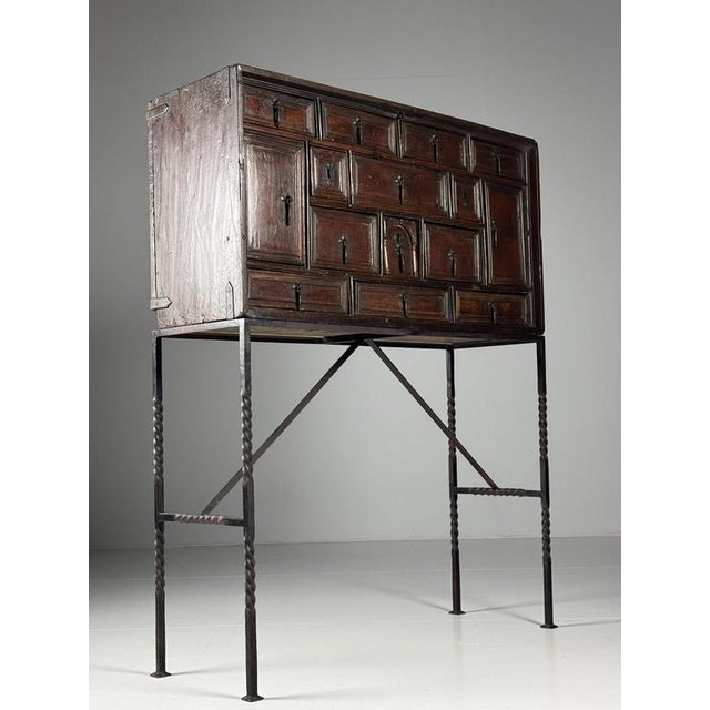 Brown Antique Spanish Vargueño, 1700 For Sale - Image 8 of 18