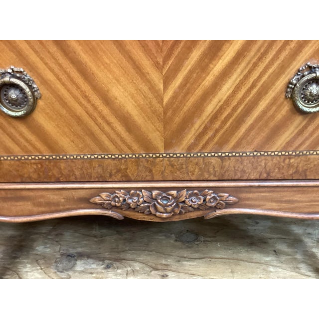 Late 19th Century Antique French Satinwood Dresser Sideboard With Bronze Mounts For Sale - Image 11 of 12