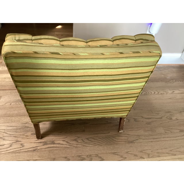 1960s Pair of Midcentury Modern Slipper Upholstered Chairs For Sale - Image 12 of 17