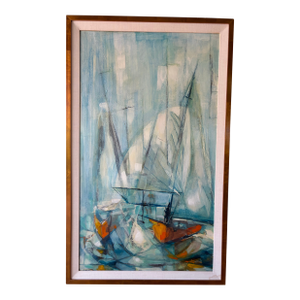Late 20th Century Edna Glaubman Oil Painting