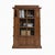 Brown Mission 1 Door Bookcase With Side Shelves - Walnut Stain For Sale - Image 8 of 9