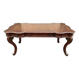 Hooker Seven Seas Desk With Leather Inlay For Sale