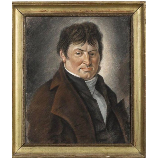 JANNIN, Portrait of a Gentleman, 1800s, Pastel For Sale - Image 9 of 9
