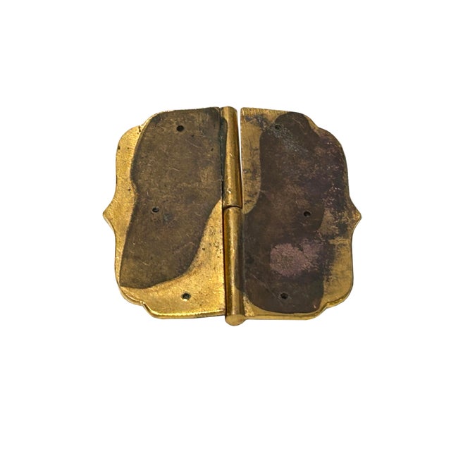 2 Sets Turquoise Enamel Cloisonne Butterfly Hinges Metal Decor Plaque Art For Sale In San Francisco - Image 6 of 9