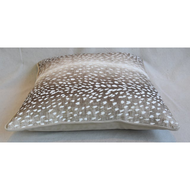 Antelope Deer Fawn Animal Pattern Linen & Velvet Feather/Down Pillow Square For Sale In Los Angeles - Image 6 of 8