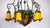 1990s French Wrought Iron Glass Chandelier, 1990s For Sale - Image 5 of 15