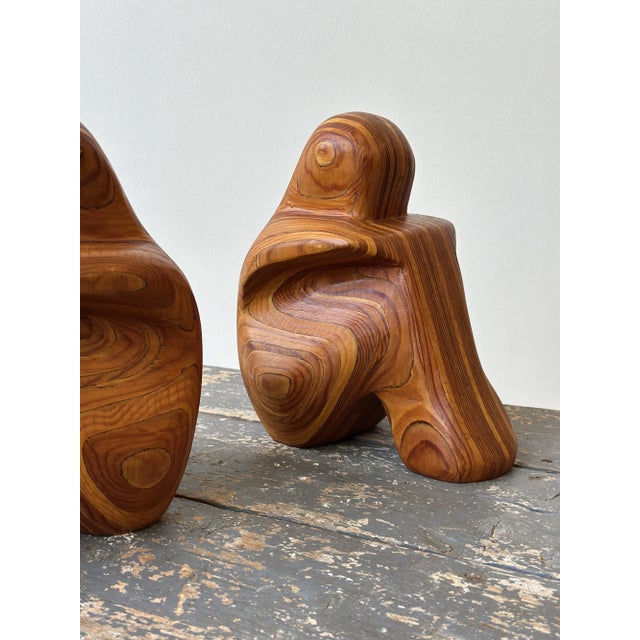 Wood Vintage Laminated Wood Figural Bookends by Robert Hargrave, Circa 1970s-80s For Sale - Image 7 of 16