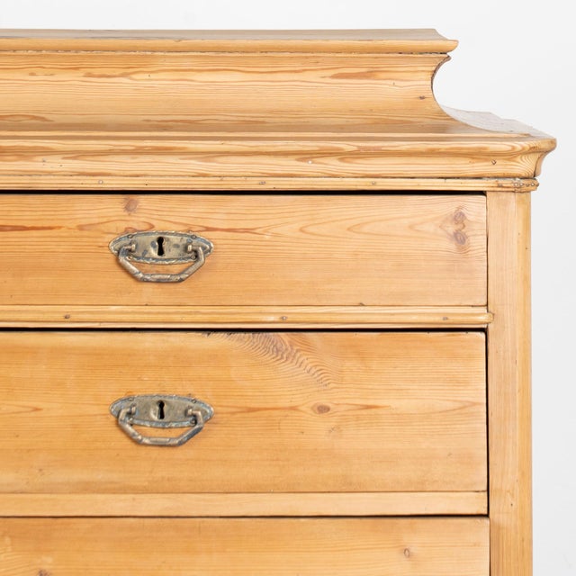 Brown Mid 19th Century Danish Pine Highboy Chest of Seven Drawers For Sale - Image 8 of 17
