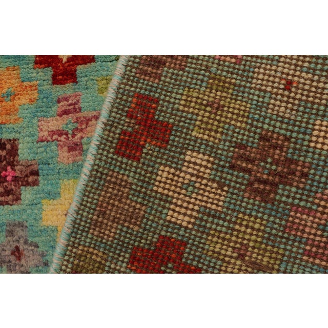 Shabby Chic Balochi Blue/Rust Wool Rug - 3'2''x5'1'' For Sale - Image 9 of 11
