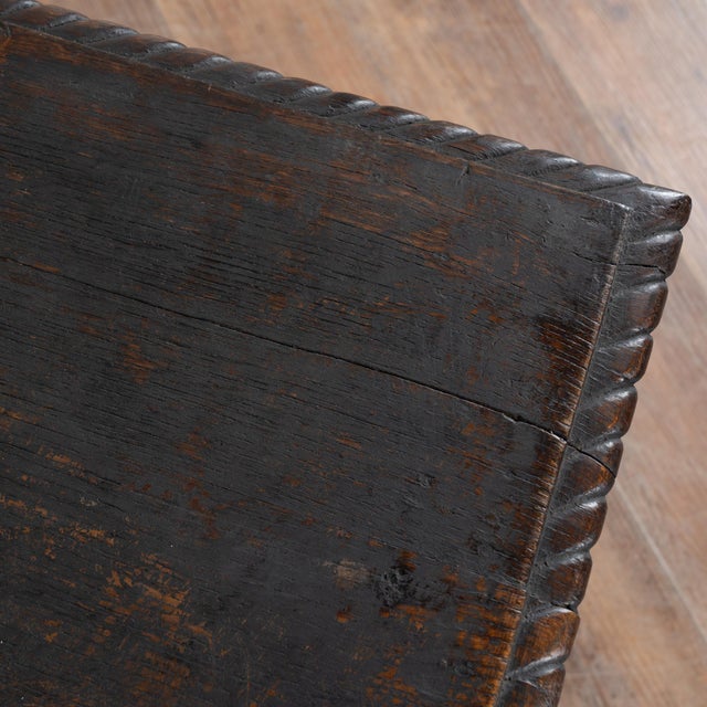 Early 19th Century Black Swedish Oak Side Table With Drawer For Sale - Image 4 of 16