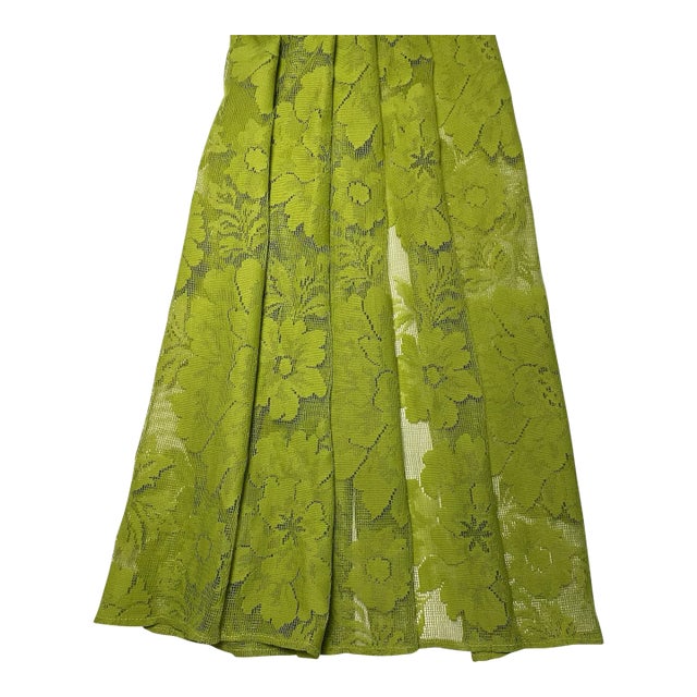 Vintage Square Floral Tablecloth For Sale