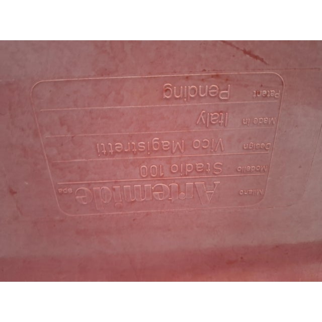 Vintage Stadio 100 Model Table in Red Plastic by Vico Magistretti for Artemide, 1980s For Sale - Image 6 of 8