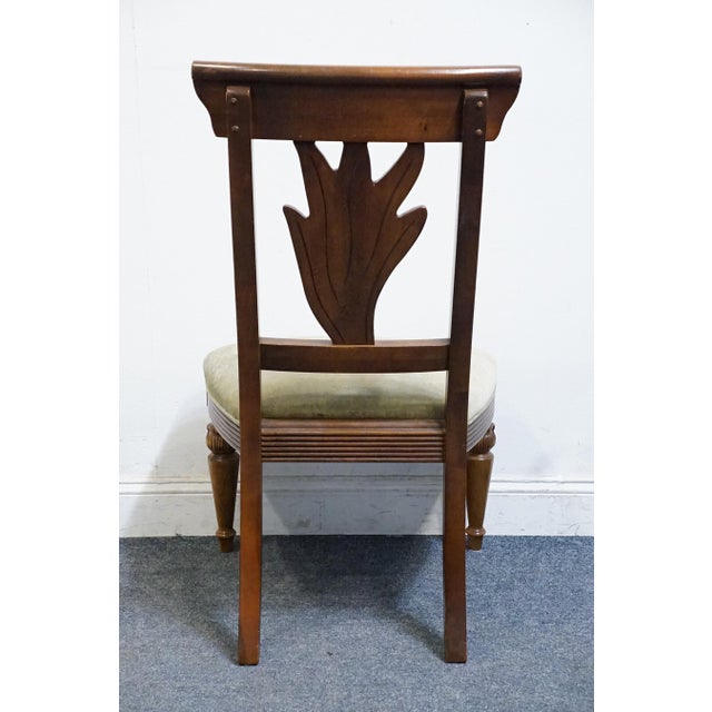 Brown Thomasville Furniture Solid Cherry Contemporary Traditional Style Wheat Back Dining Side Chair 19242 For Sale - Image 8 of 9