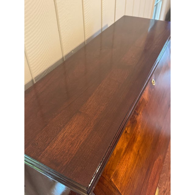 Antique American Walnut Slant Front Writing Desk With Drawers Circa 1800's For Sale - Image 12 of 18