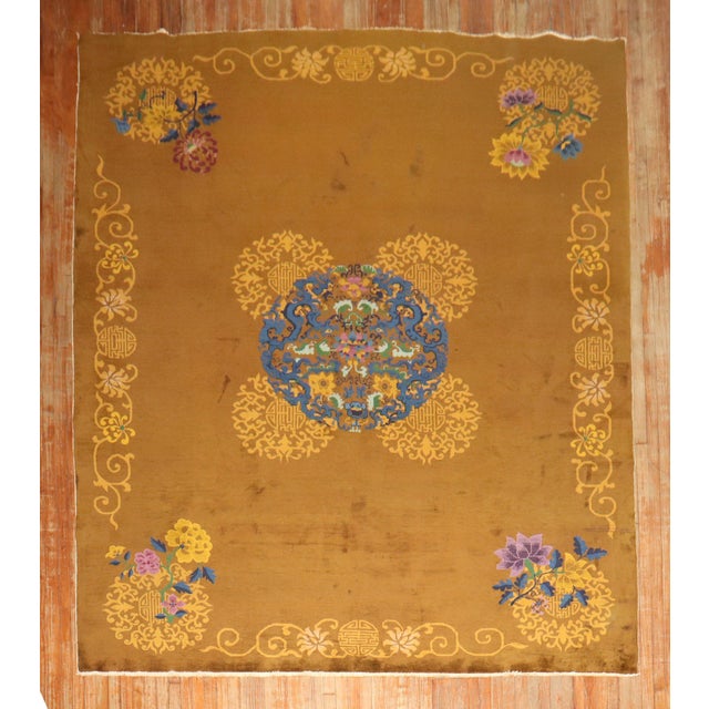 Zabihi Collection Chinese Art Deco Room Rug - 9' x 11'6" For Sale - Image 12 of 12
