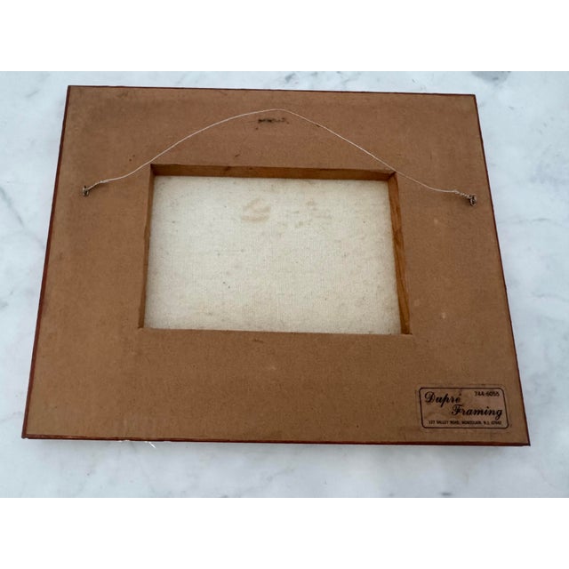 Red Small Vintage Oil Painting of Red Barn For Sale - Image 8 of 9