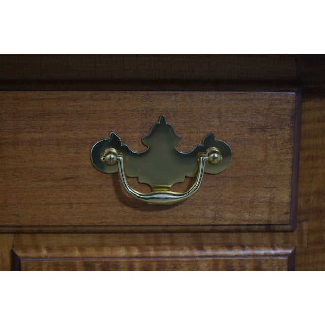 1980s Tiger Maple Hand Crafted New England Lowboy For Sale - Image 14 of 18