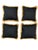 Black Set of 4 Vintage Petit Point Floral Needlepoint Pillows With Gold Fringe Trim For Sale - Image 8 of 12