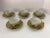 Gold Vintage Hand Painted Floral Small Tea/ Demitasse Cups & Saucers S/5 For Sale - Image 8 of 8