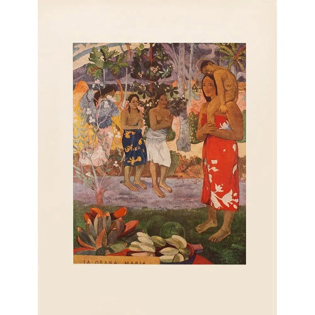 Paper 1950s After Paul Gauguin "La Orana Maria", First Edition Photogravure For Sale - Image 7 of 7