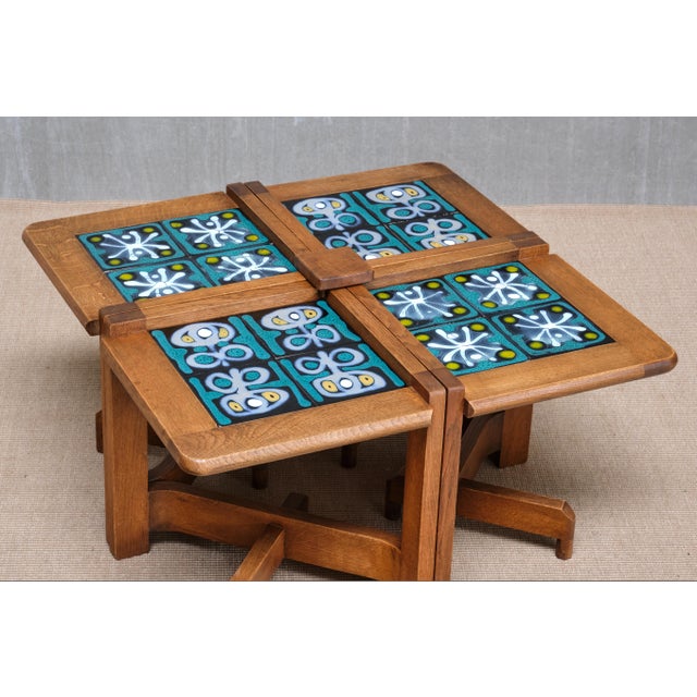 Guillerme et Chambron Vintage Side Tables by Guillerme & Chambron for Votre Maison, 1950s, Set of 4 For Sale - Image 4 of 16