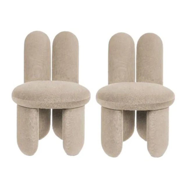 Set of 2 glazy chairs, gentle 223 by royal stranger dimensions: w 58 d 58 h 85 cm sh 50 sd 46 cm materials: upholstery...