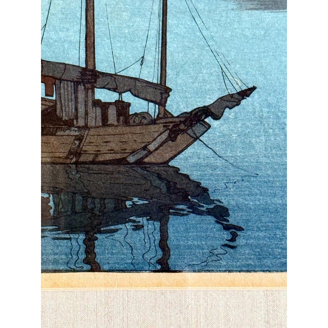 Framed Japanese Woodblock Print Yoshida Hiroshi Three Little Islands For Sale - Image 10 of 14