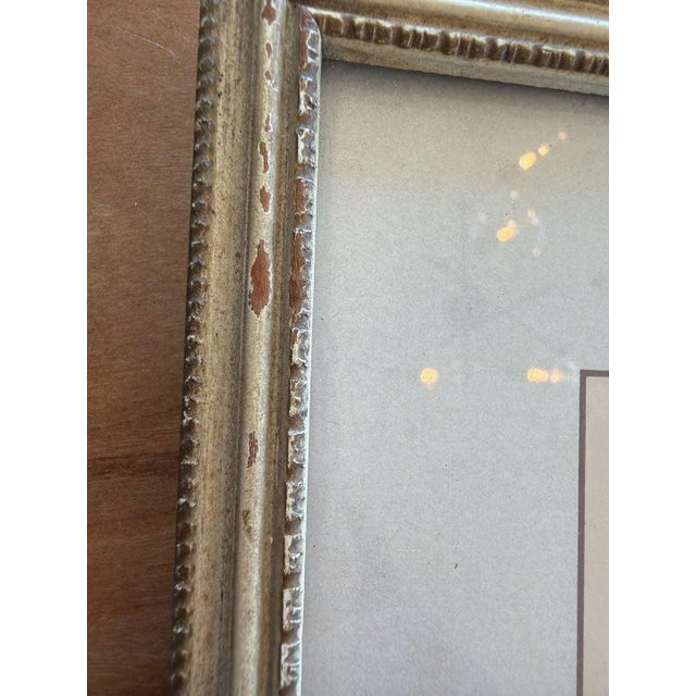 1950s Vintage 1950s M. Black Signed Floral Lithograph Print framed For Sale - Image 5 of 6